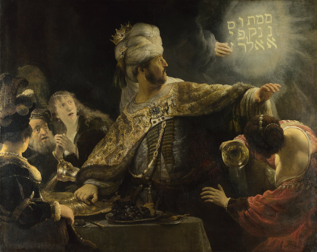 Uczta Belshazzara ok. 1636-38 autorstwa Rembrandt van Rijn