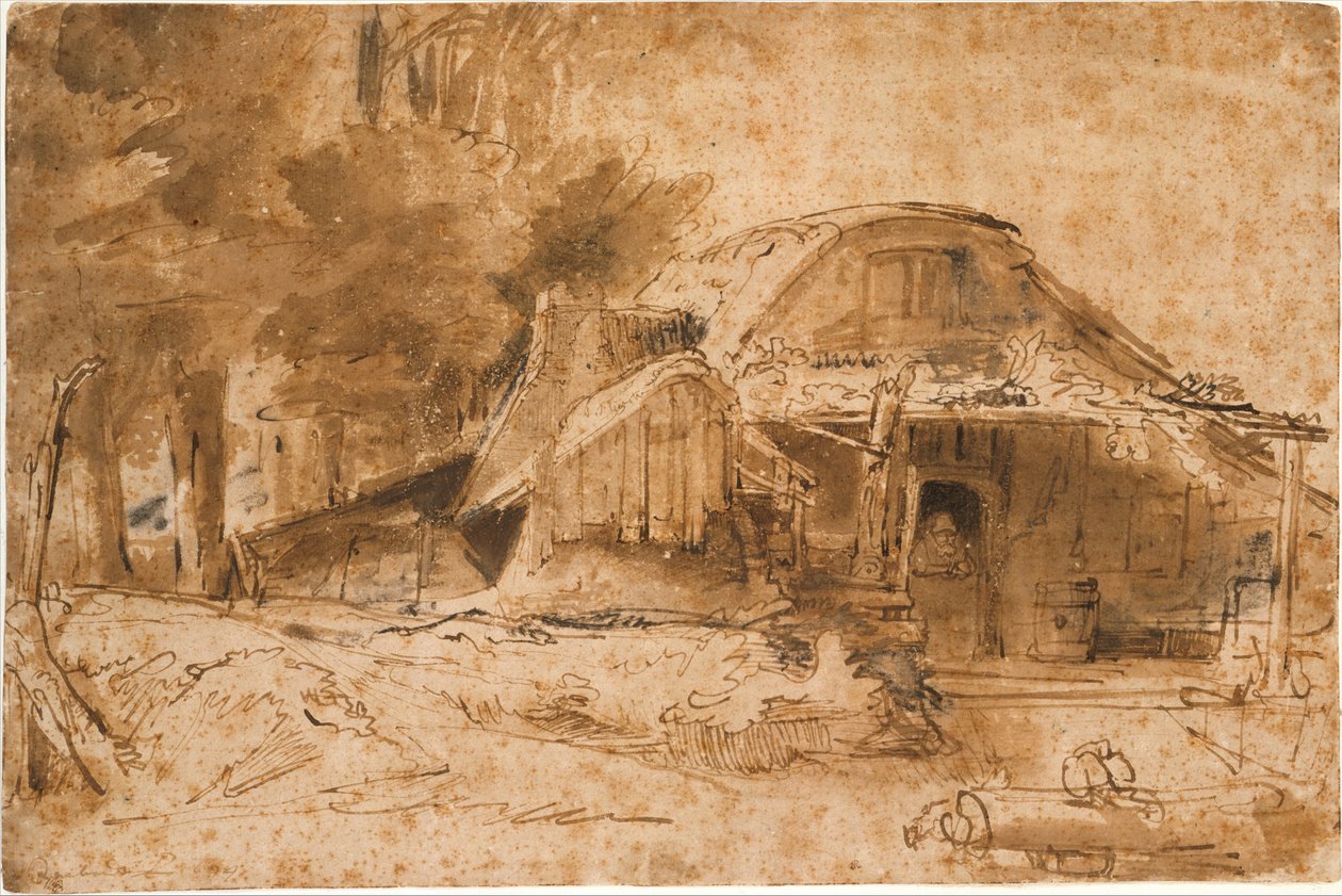 Domek na skraju lasu autorstwa Rembrandt van Rijn