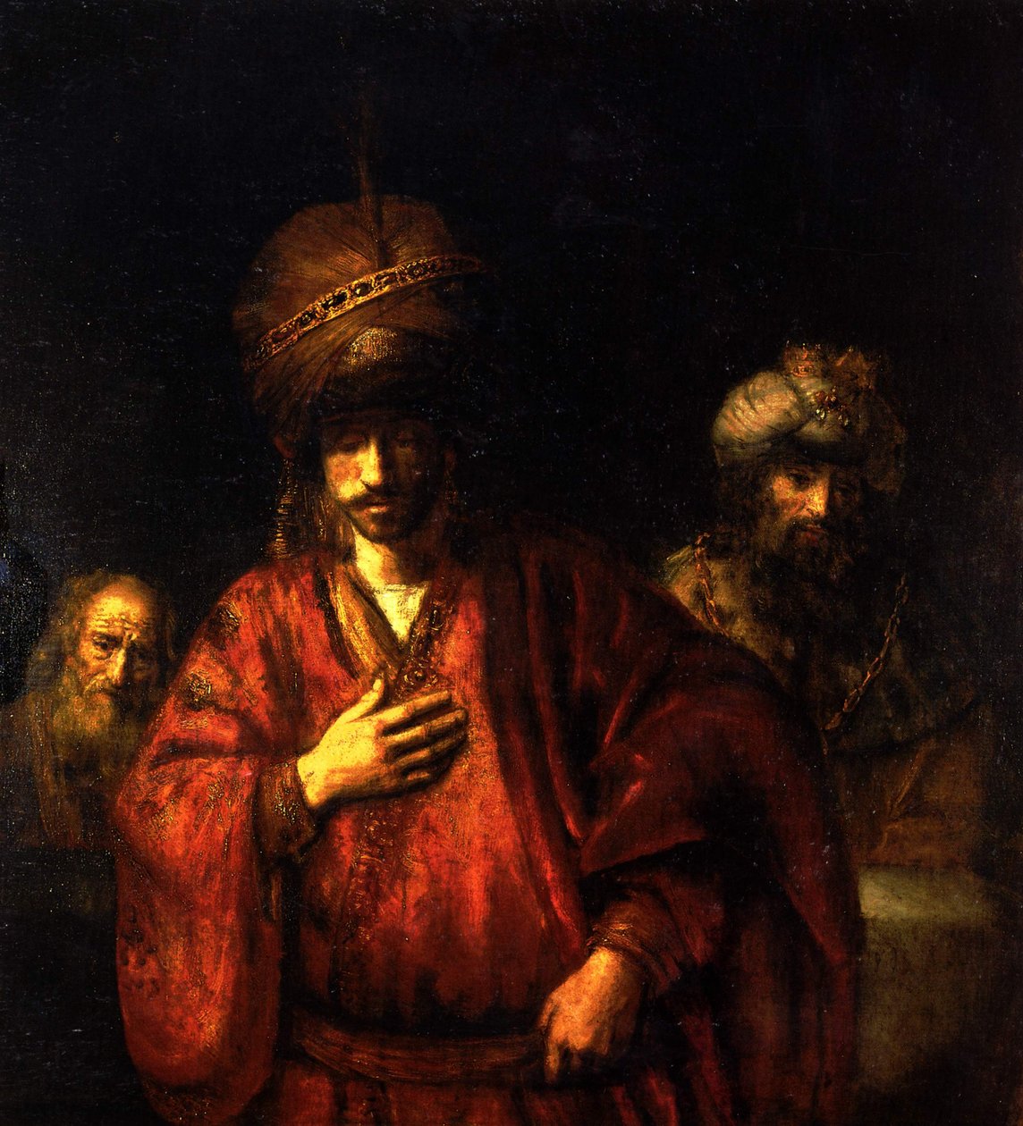 Haman rozpoznaje swój los autorstwa Rembrandt van Rijn