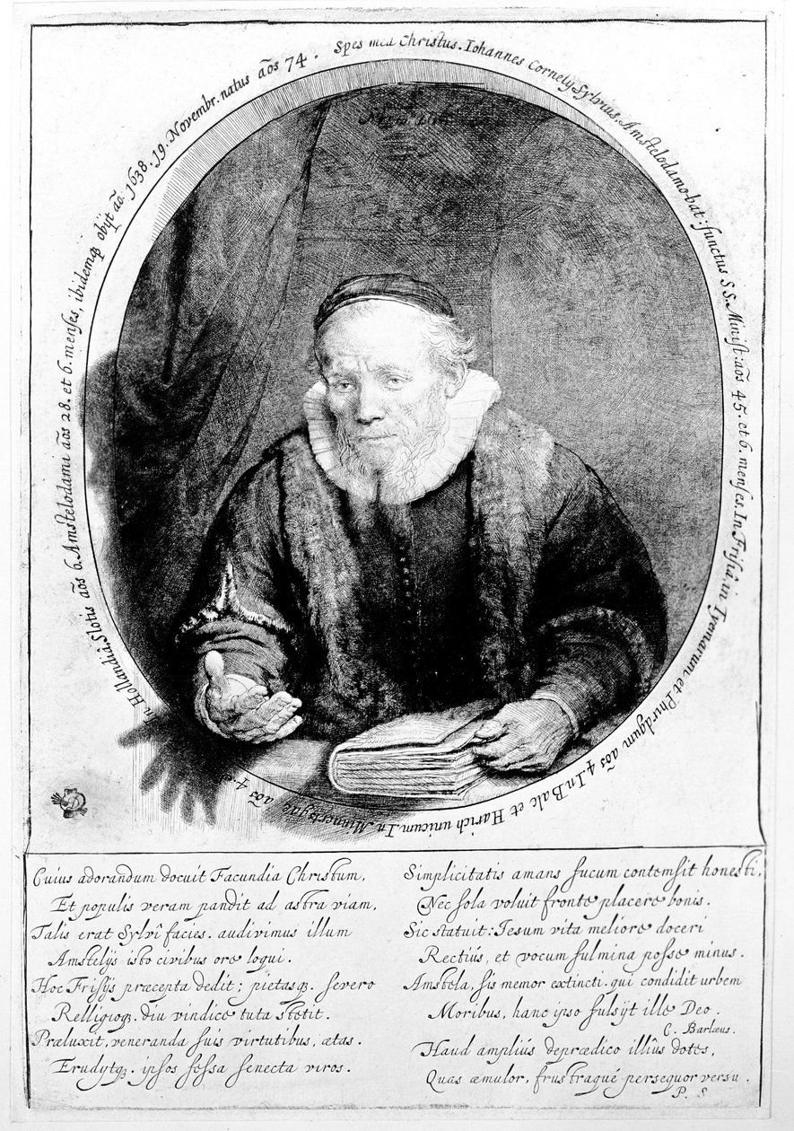 Jan Kornelisz Sylwiusz, 1646 autorstwa Rembrandt van Rijn