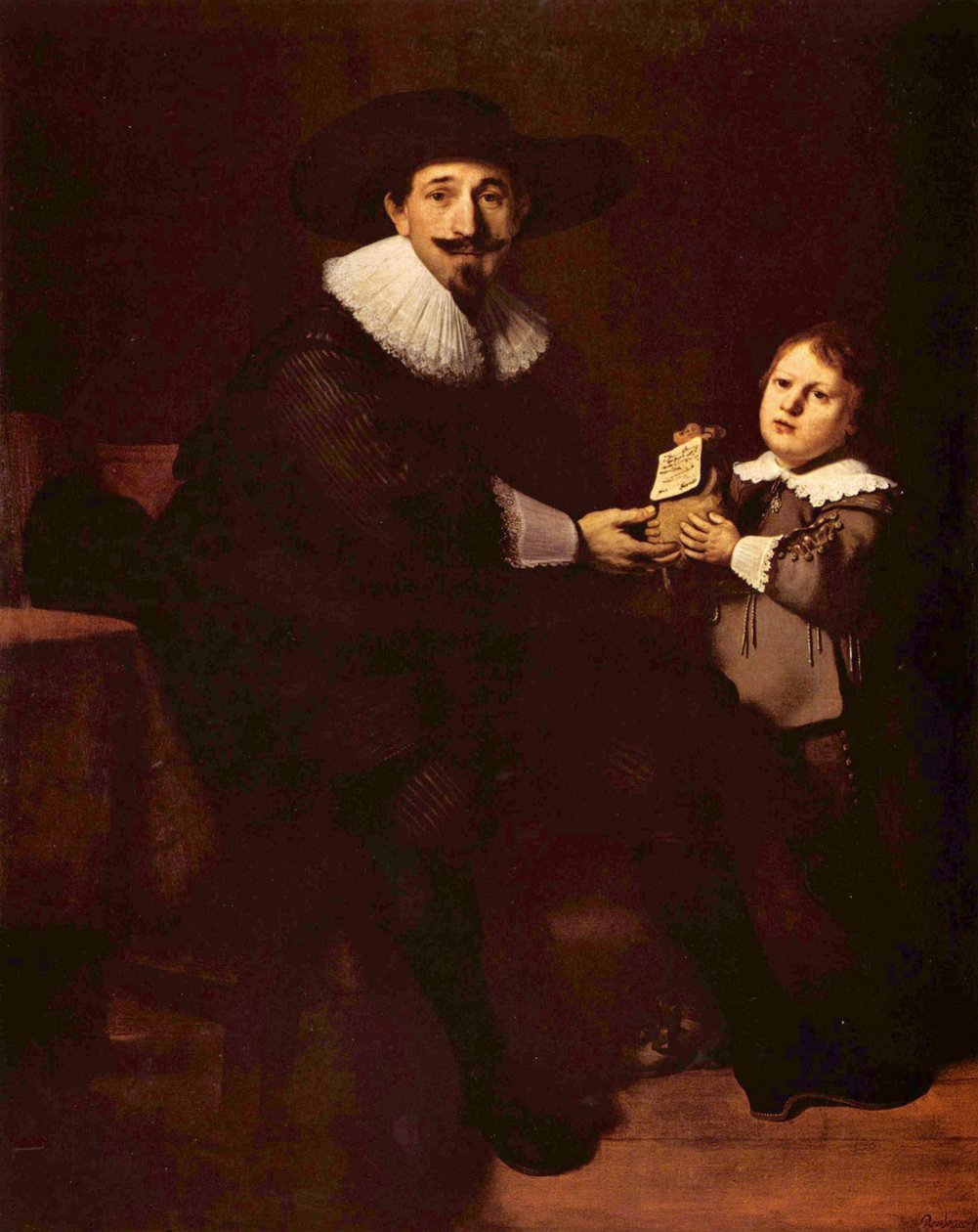 Jean Pellicorne z synem Casperem autorstwa Rembrandt van Rijn