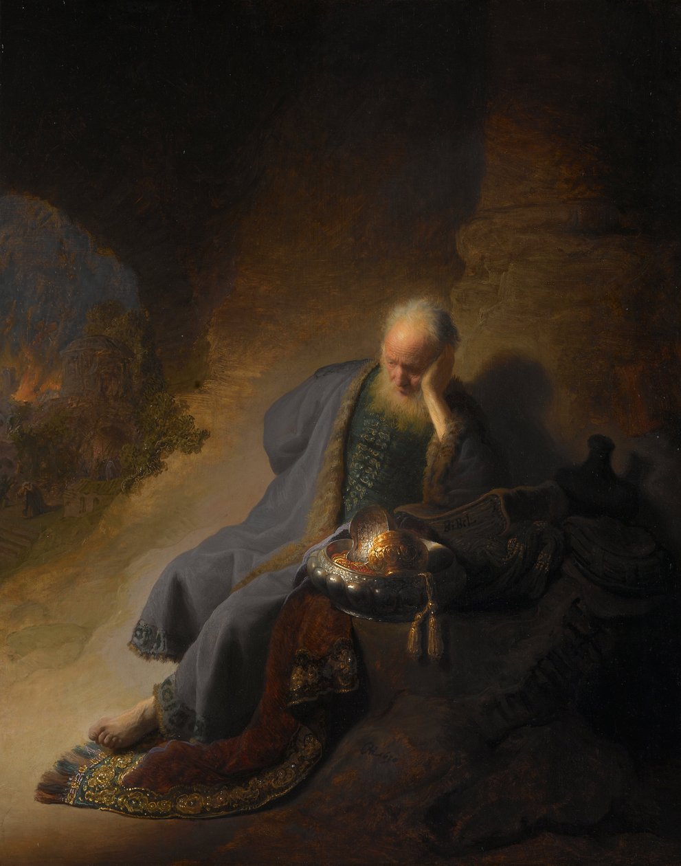 Jeremiasz opłakuje zniszczenie Jerozolimy autorstwa Rembrandt van Rijn