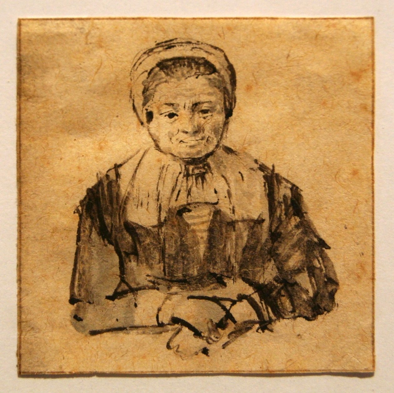 Stara kobieta z założonymi rękami autorstwa Rembrandt van Rijn