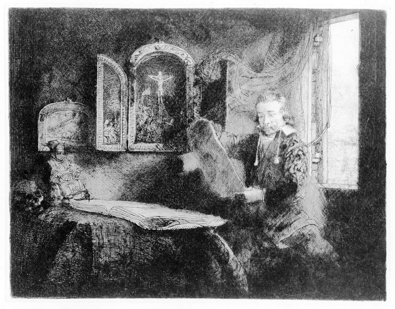Portret Abrahama Francena, ok.1657 autorstwa Rembrandt van Rijn