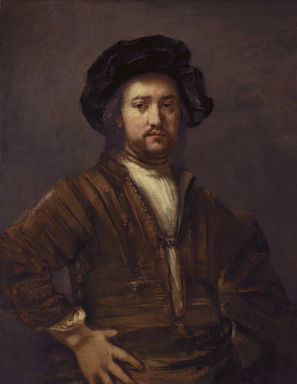 Portret mężczyzny z rękami na boku autorstwa Rembrandt van Rijn