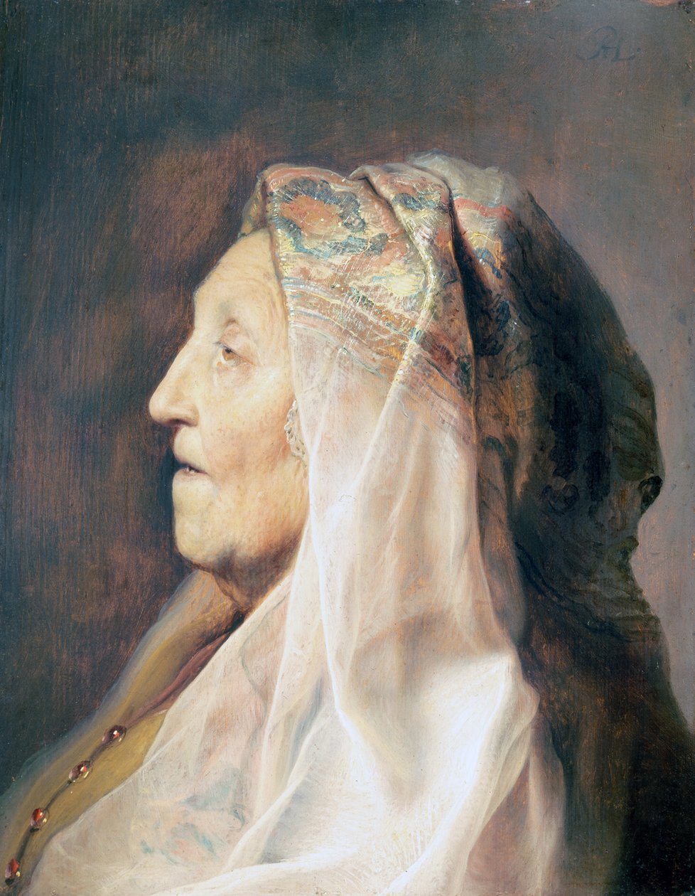 Profil Głowa Starej Kobiety autorstwa Rembrandt van Rijn