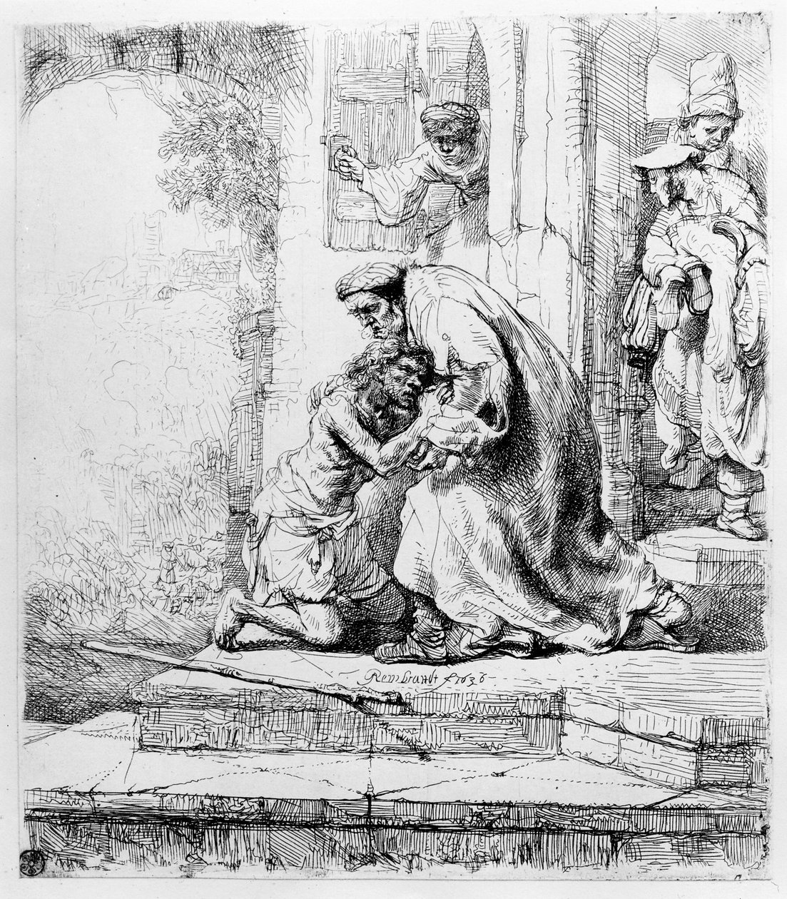 Powrót syna marnotrawnego, 1636 autorstwa Rembrandt van Rijn