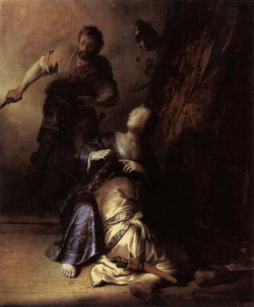 Samson i Dalila autorstwa Rembrandt van Rijn