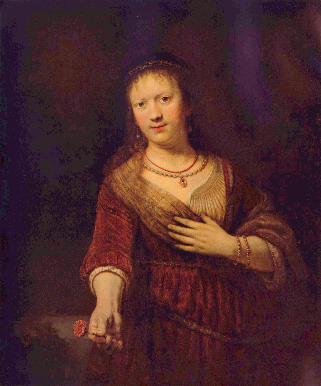 Saskia z Uylenburgh jako Flora autorstwa Rembrandt van Rijn