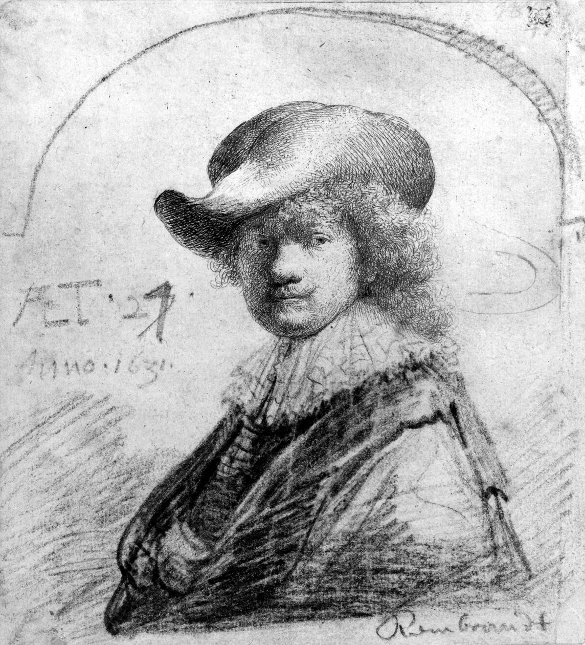 Autoportret, ok. 1633 autorstwa Rembrandt van Rijn