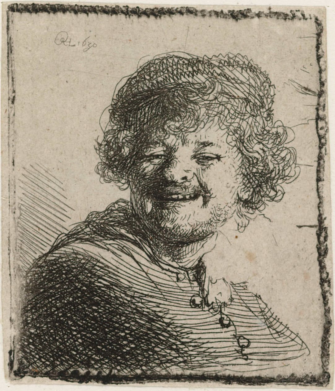 Autoportret w czapce autorstwa Rembrandt van Rijn