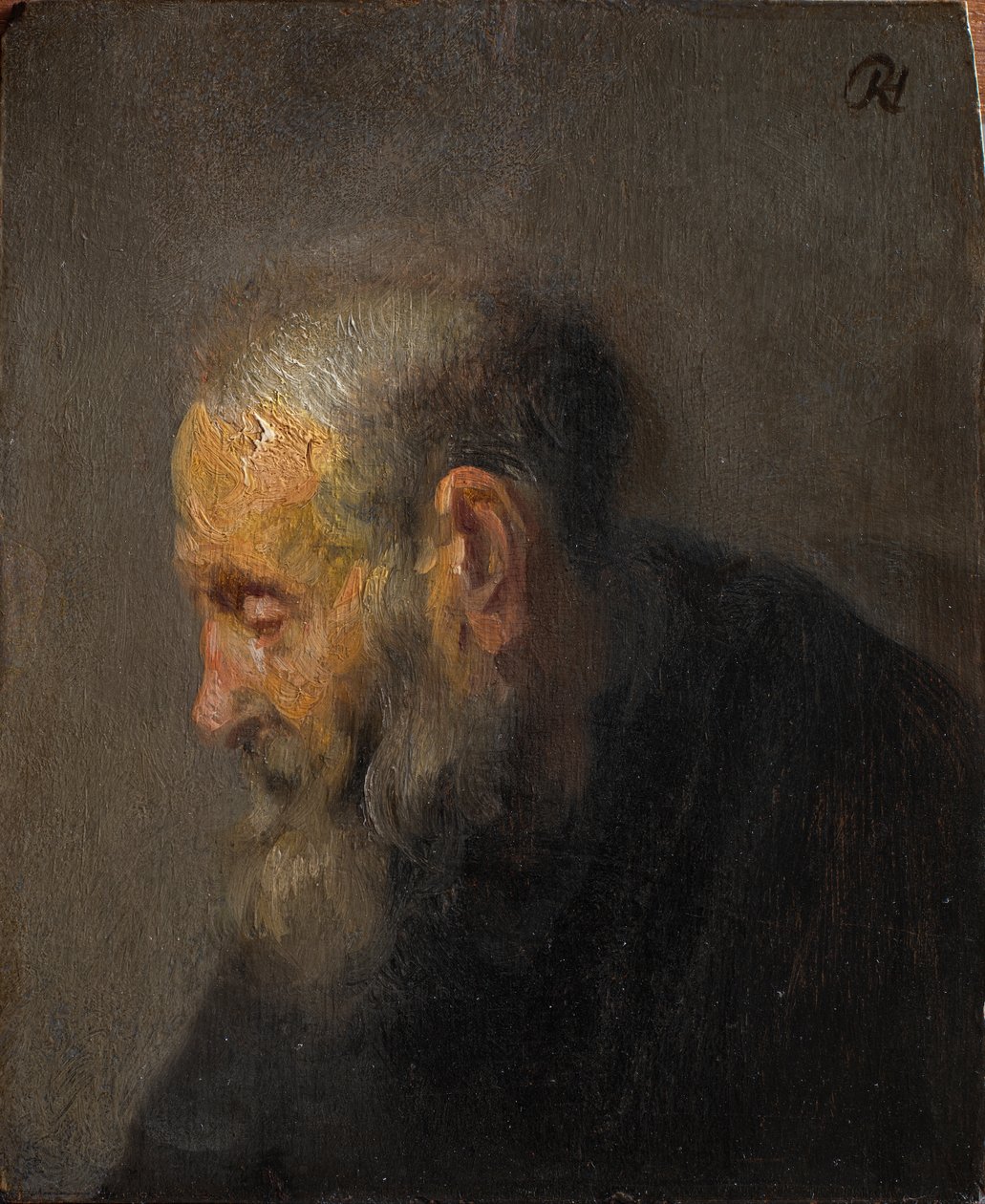 Studium starego człowieka z profilu autorstwa Rembrandt van Rijn