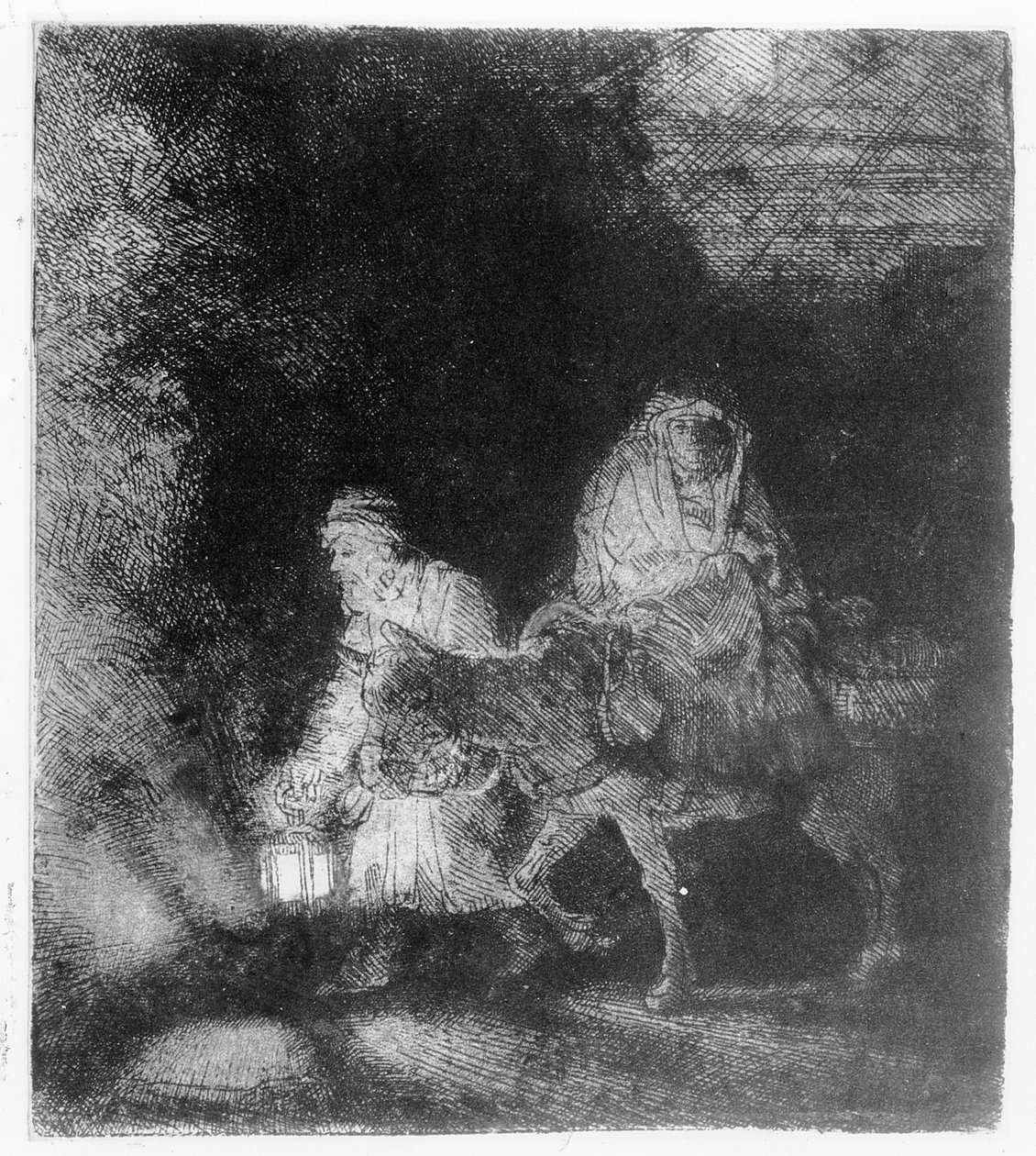 Ucieczka do Egiptu, 1651 autorstwa Rembrandt van Rijn