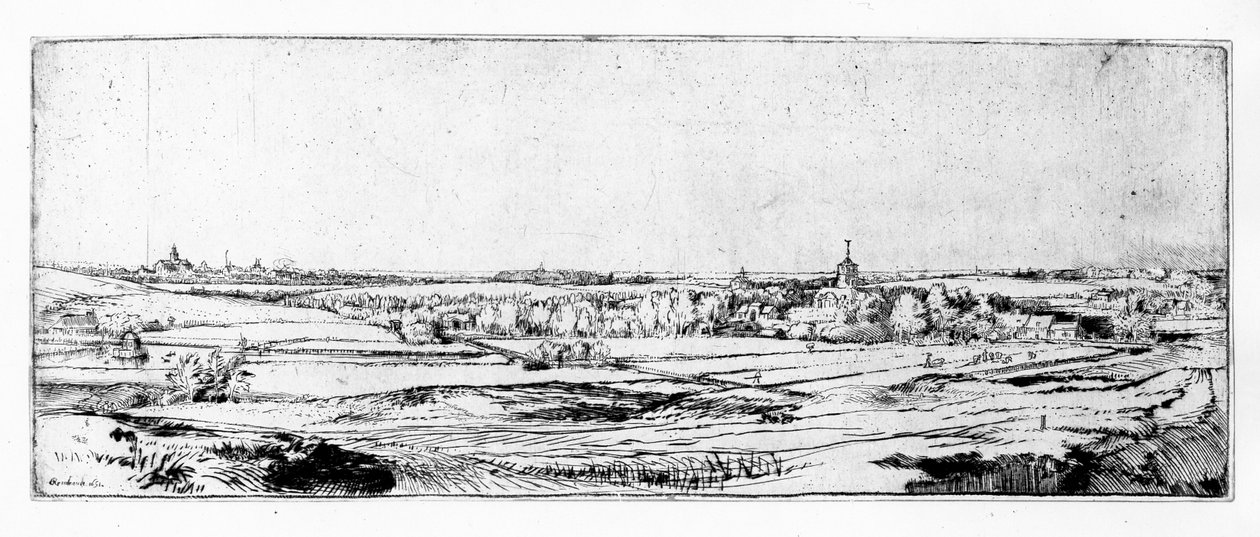 Pole Goldweighera niedaleko Haarlem, 1651 autorstwa Rembrandt van Rijn