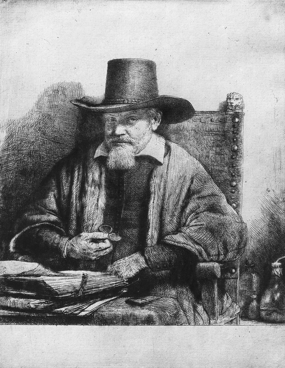 وکیل تولینګ یا ډاکټر ارنولډس تولینکس یا پیټروس وان تول، 1656 پولی autorstwa Rembrandt van Rijn