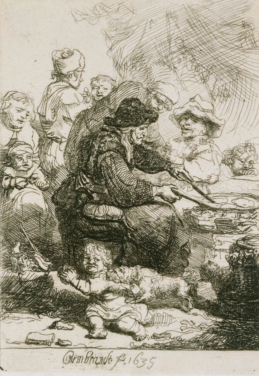 Pancake Woman, stan III autorstwa Rembrandt van Rijn