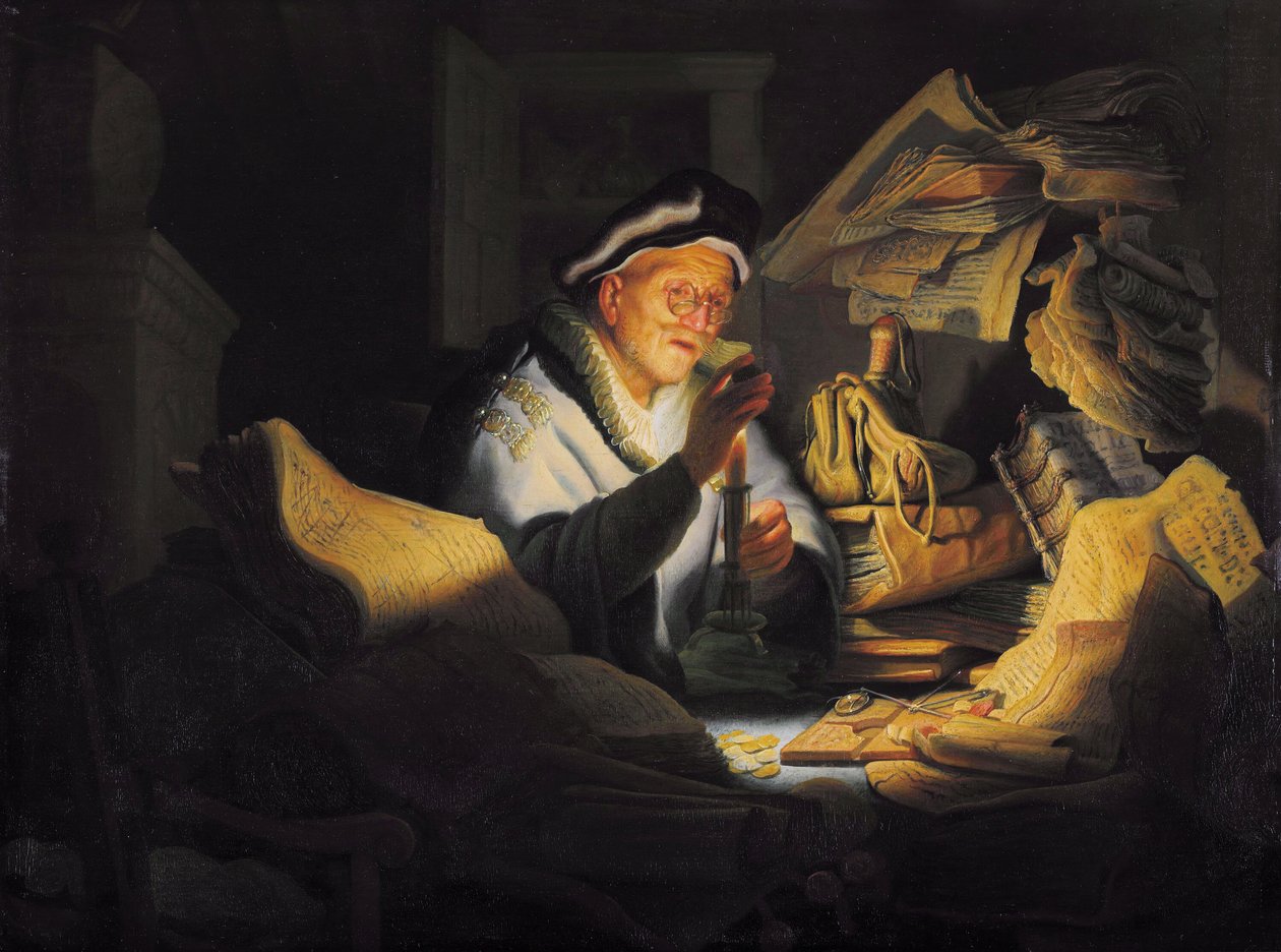 Przypowieść o bogatym głupcu autorstwa Rembrandt van Rijn