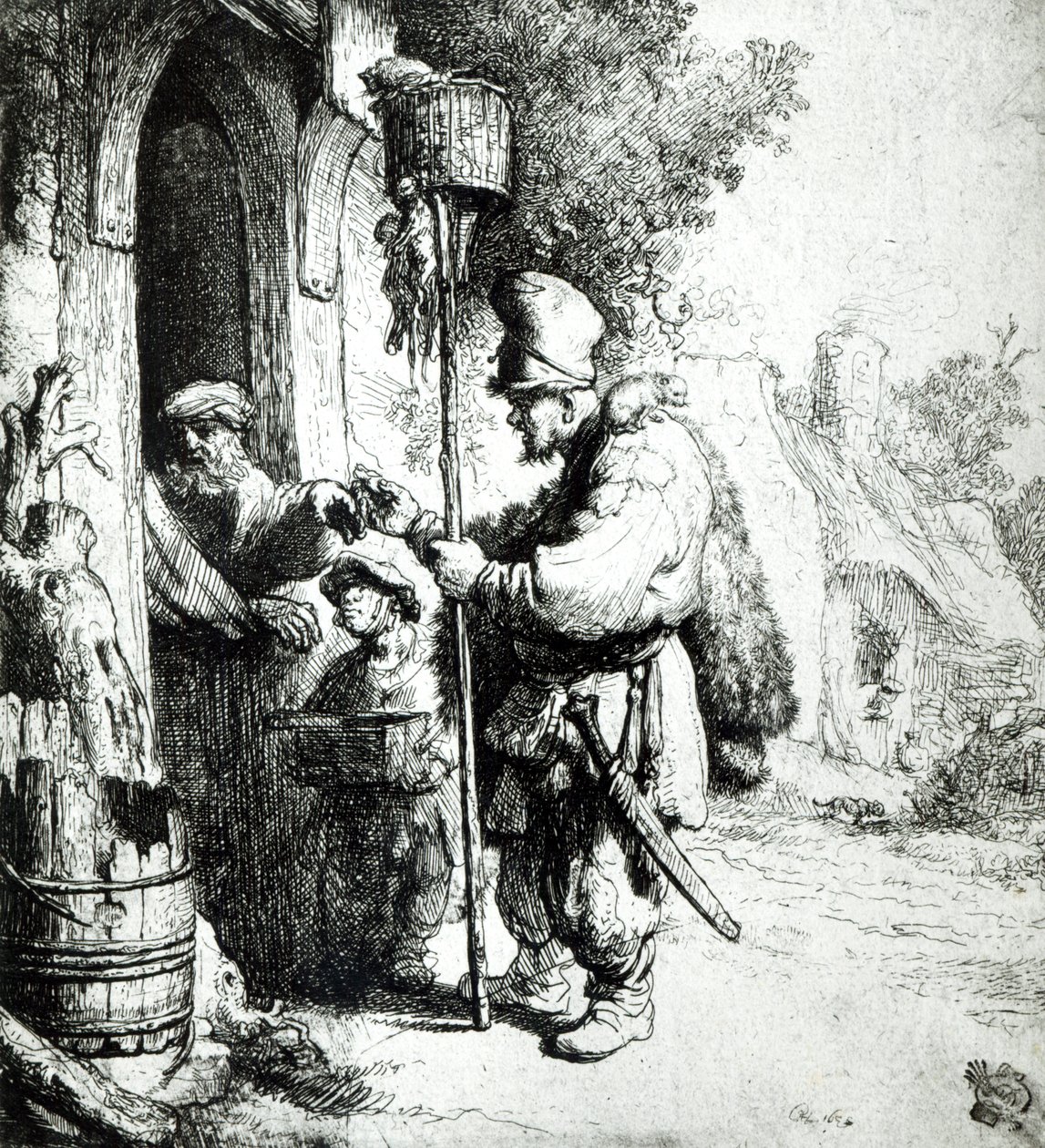 Szczurołap, 1632 autorstwa Rembrandt van Rijn