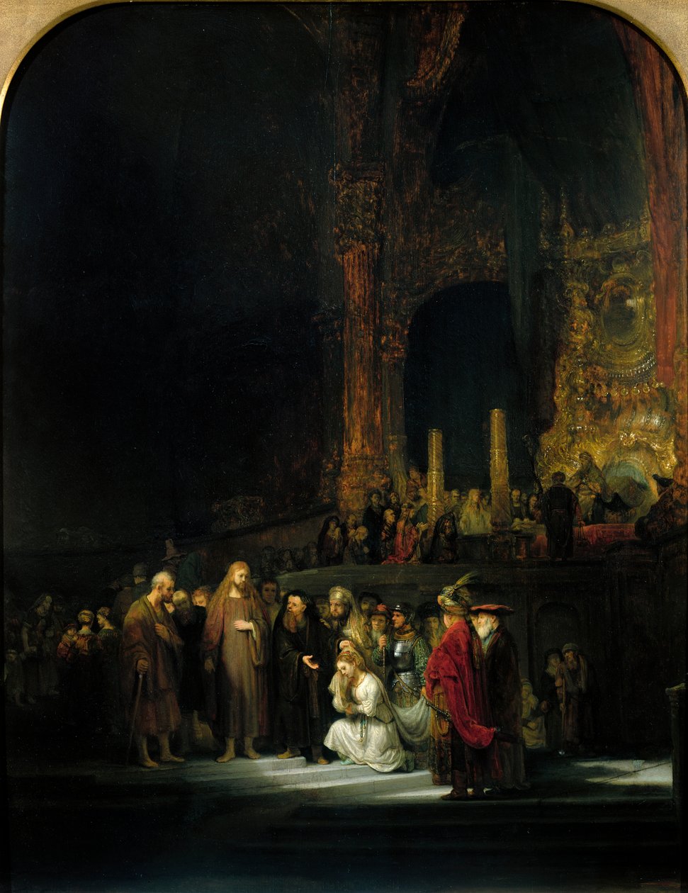 Kobieta przyłapana na cudzołóstwie, 1644 autorstwa Rembrandt van Rijn
