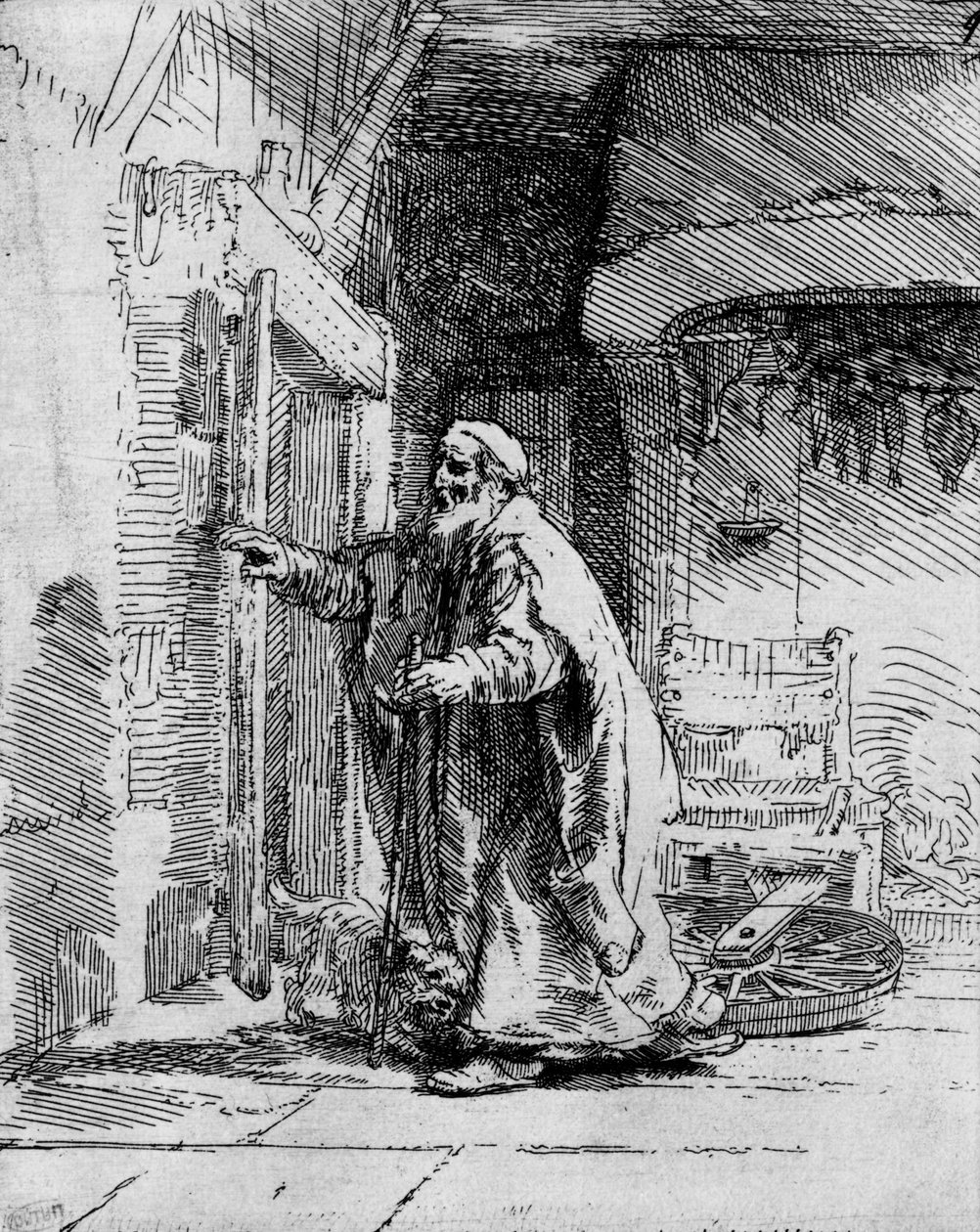 ړوند توبیت، ۱۶۵۱ پولی autorstwa Rembrandt van Rijn
