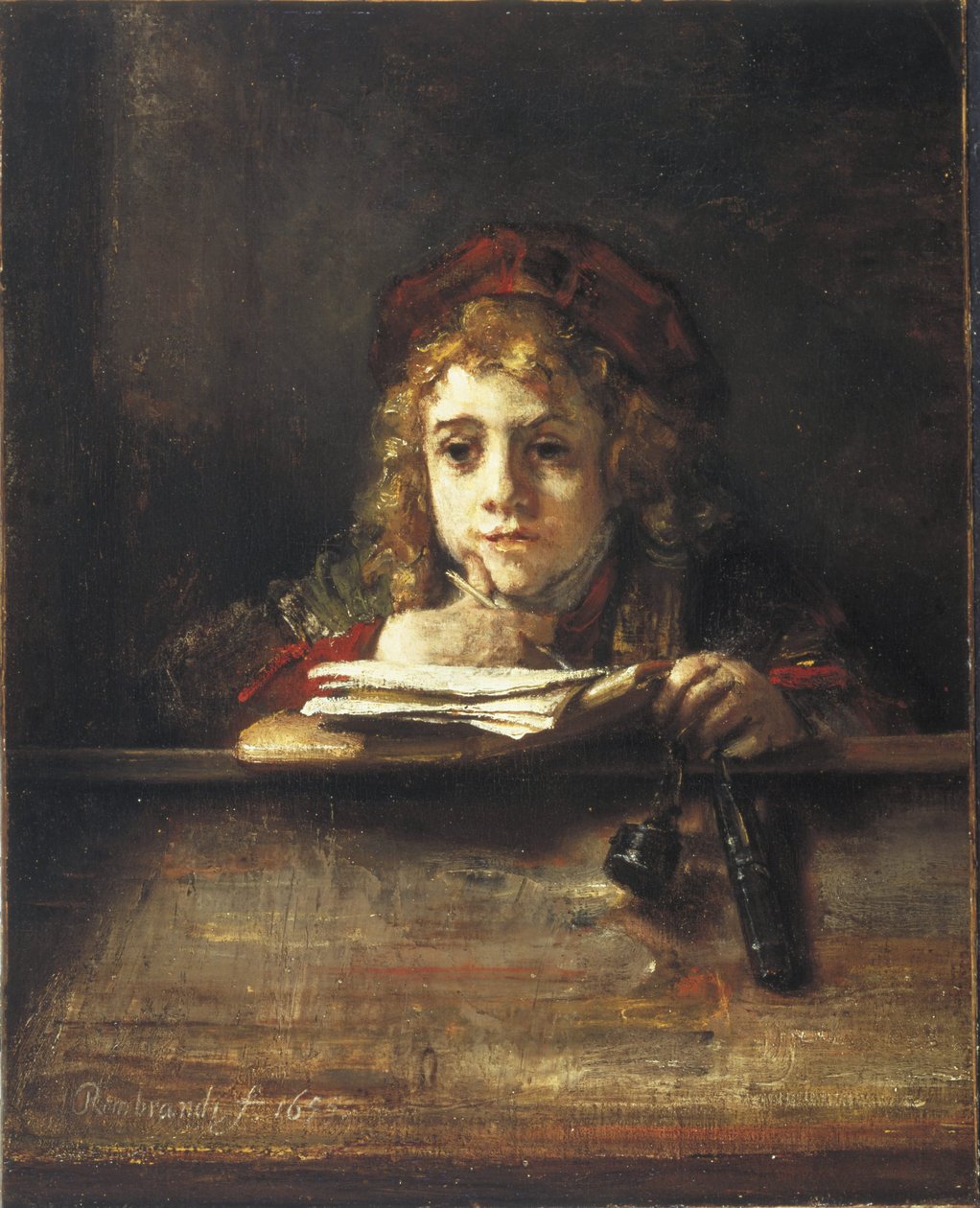 Tytus przy swoim biurku autorstwa Rembrandt van Rijn