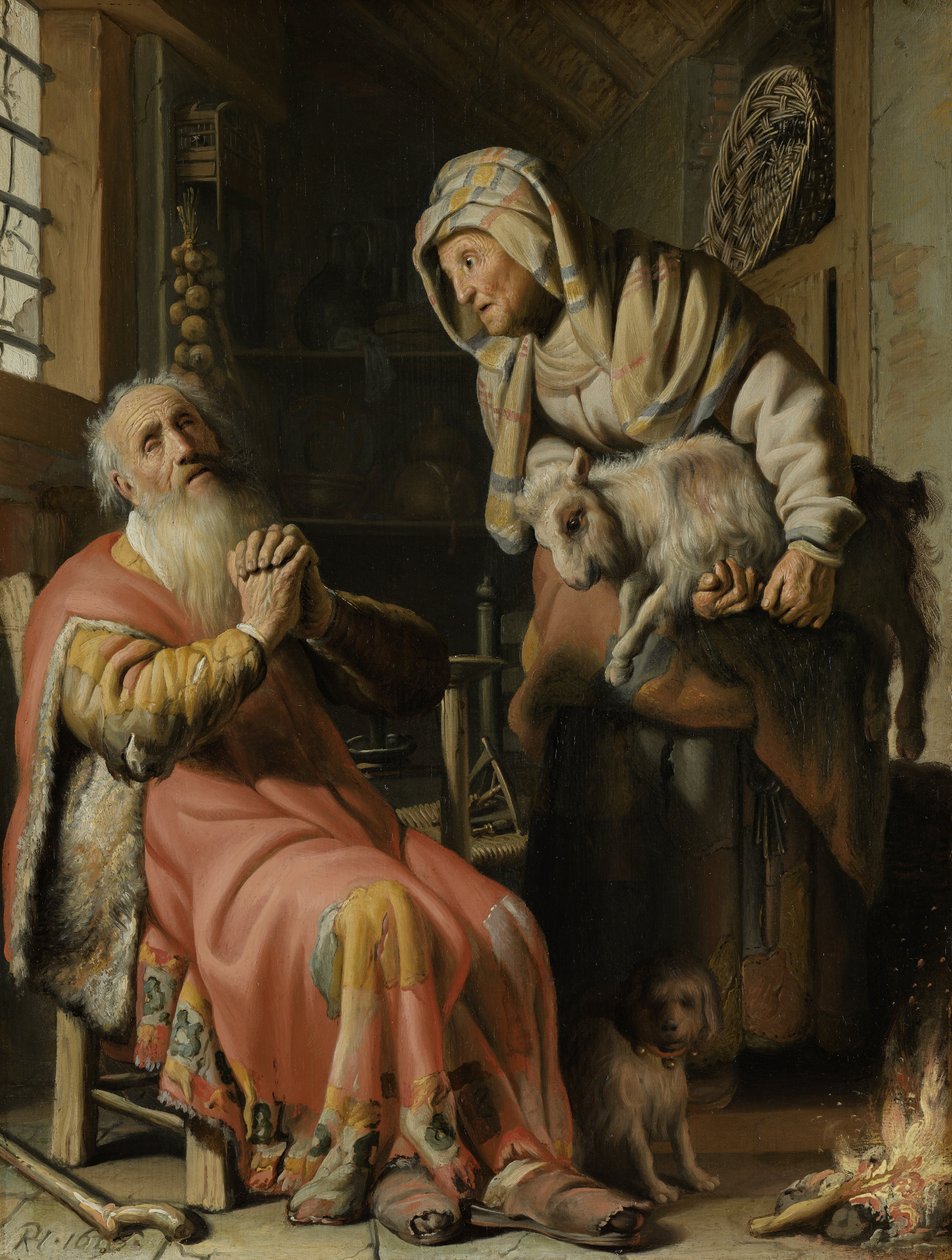 Tobit i Anna z koźlątką autorstwa Rembrandt van Rijn