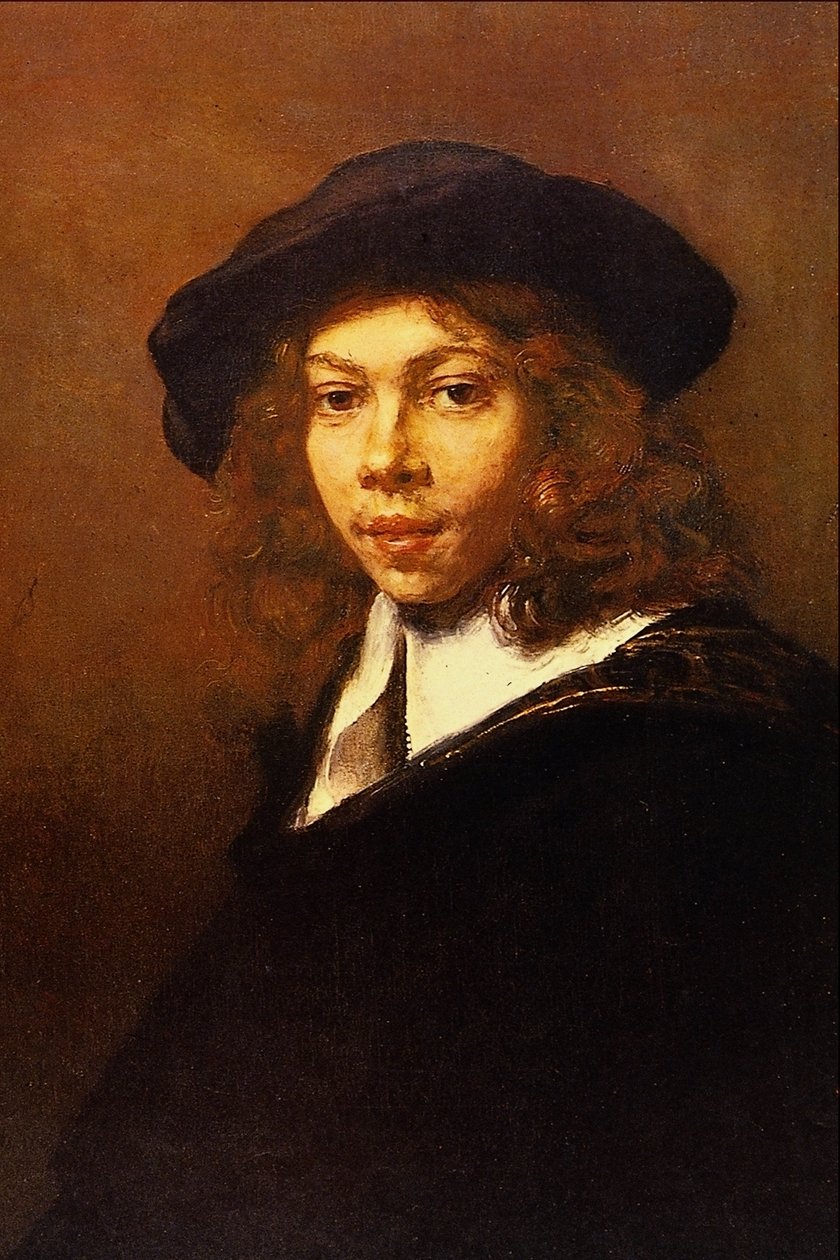 Młodzież z czarną czapką autorstwa Rembrandt van Rijn