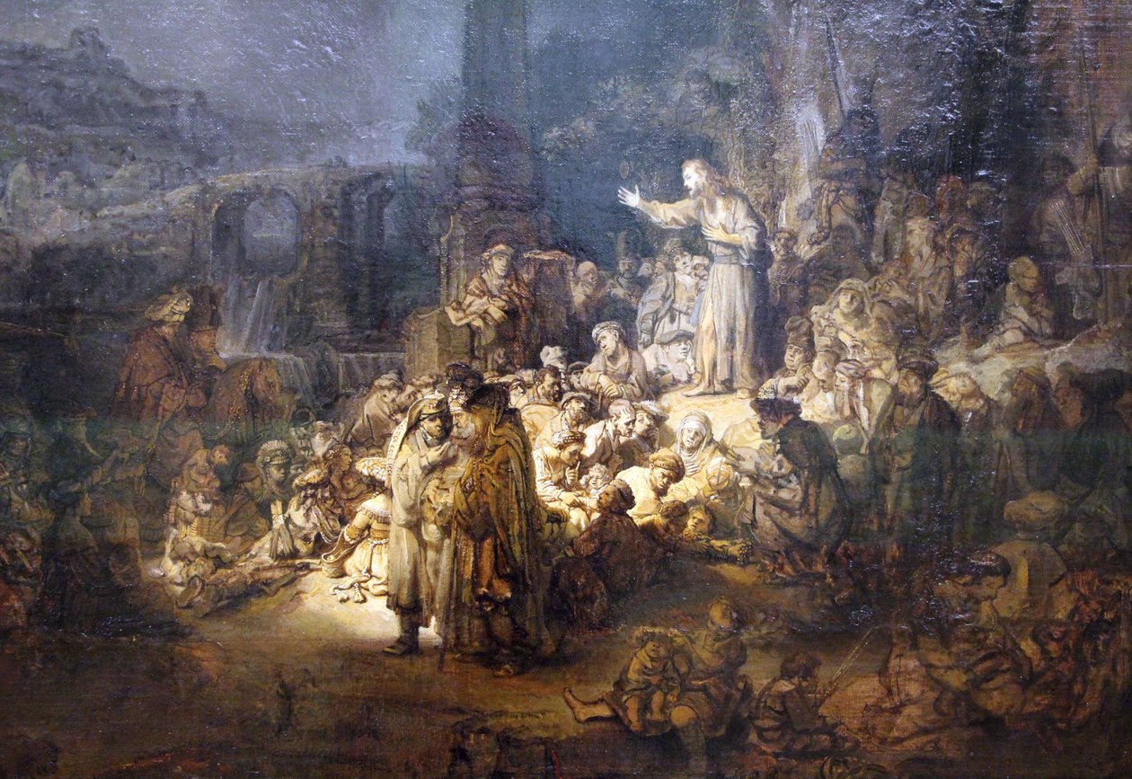 kazanie baptysty autorstwa Rembrandt van Rijn