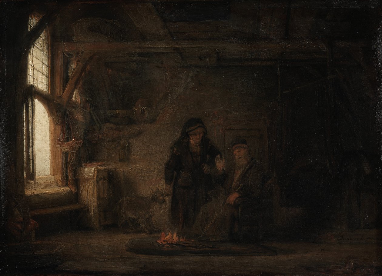 Żona Tobiasza z kozą autorstwa Rembrandt