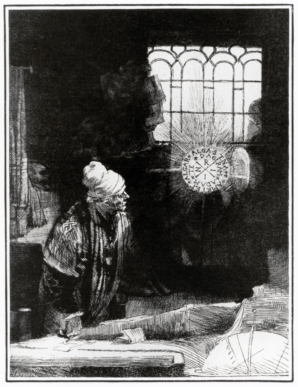 Faust Goethego - autorstwa Rembrandt Harmensz. van Rijn (after)