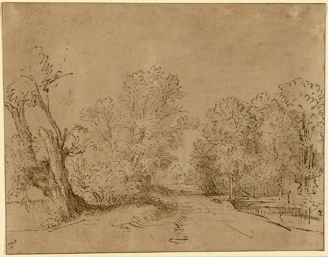 Leśna droga autorstwa Rembrandt Harmensz. van Rijn