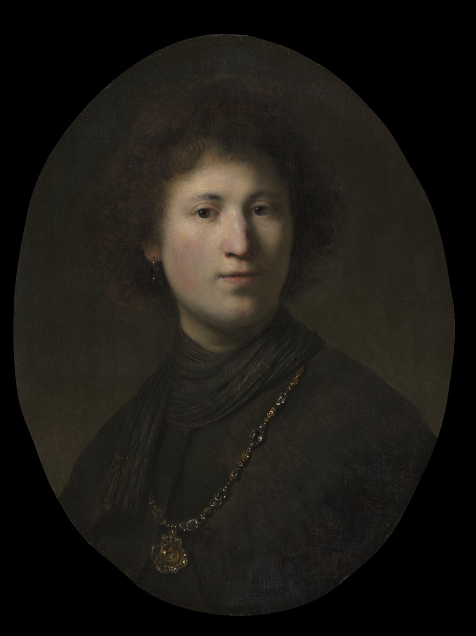 Młody mężczyzna z łańcuchem, ok. 1630 (olej na drewnie) autorstwa Rembrandt van Rijn