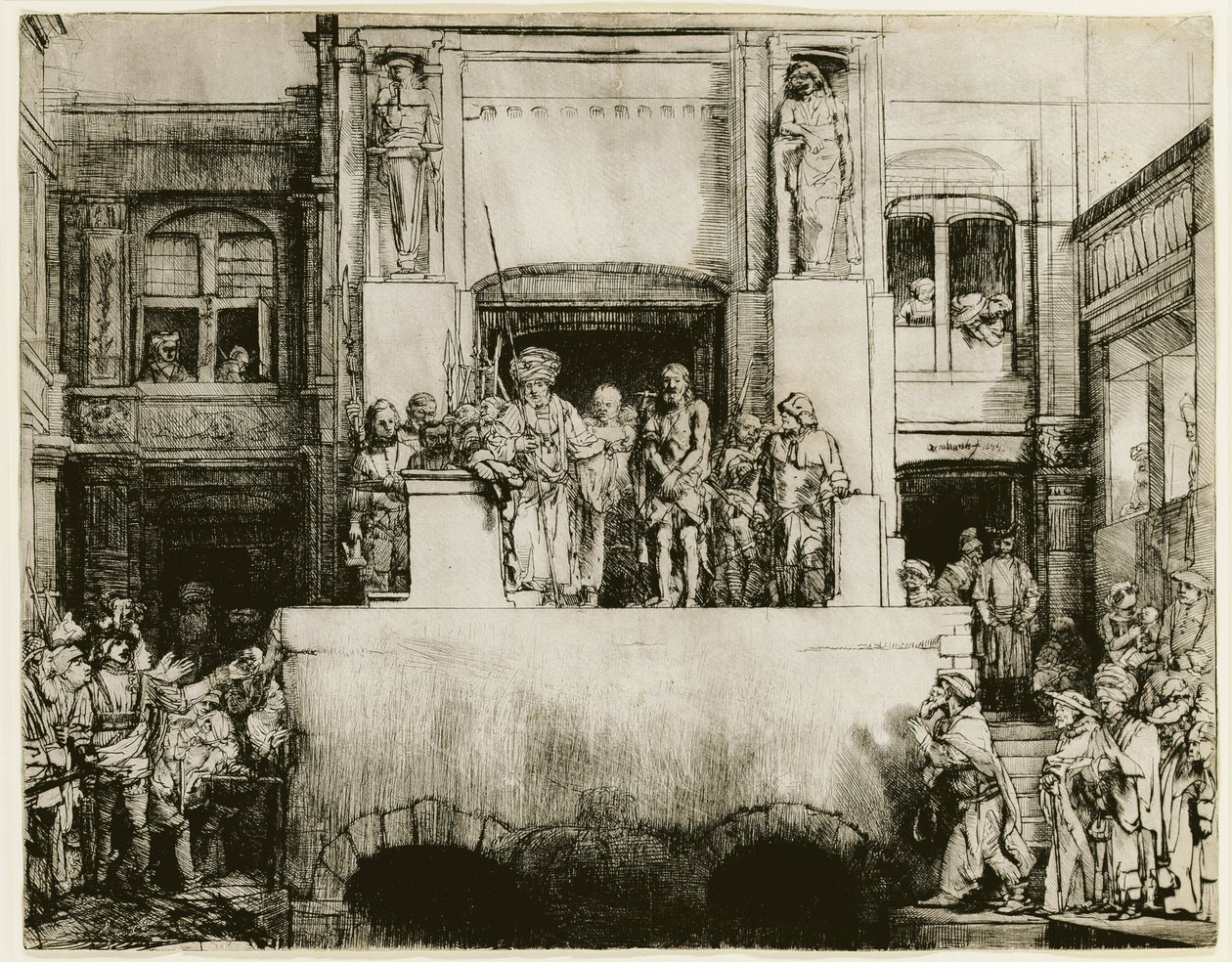 Chrystus przedstawiony ludowi autorstwa Rembrandt van Rijn