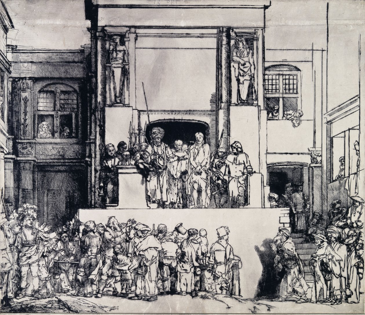 Chrystus przedstawiony ludowi, 1655 autorstwa Rembrandt van Rijn