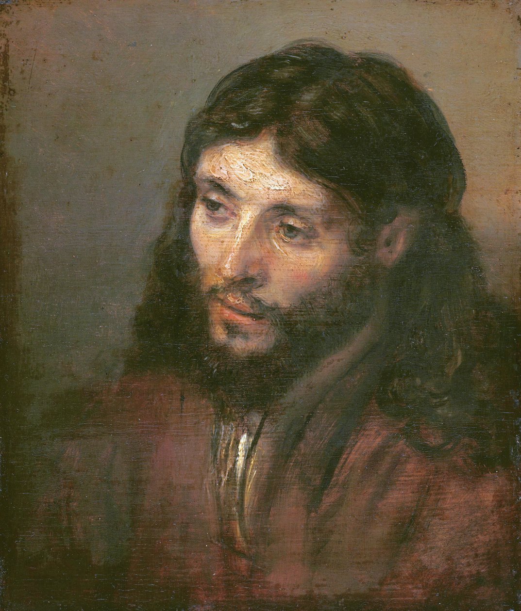 Głowa Chrystusa, ok. 1648 (olej na płótnie) autorstwa Rembrandt van Rijn