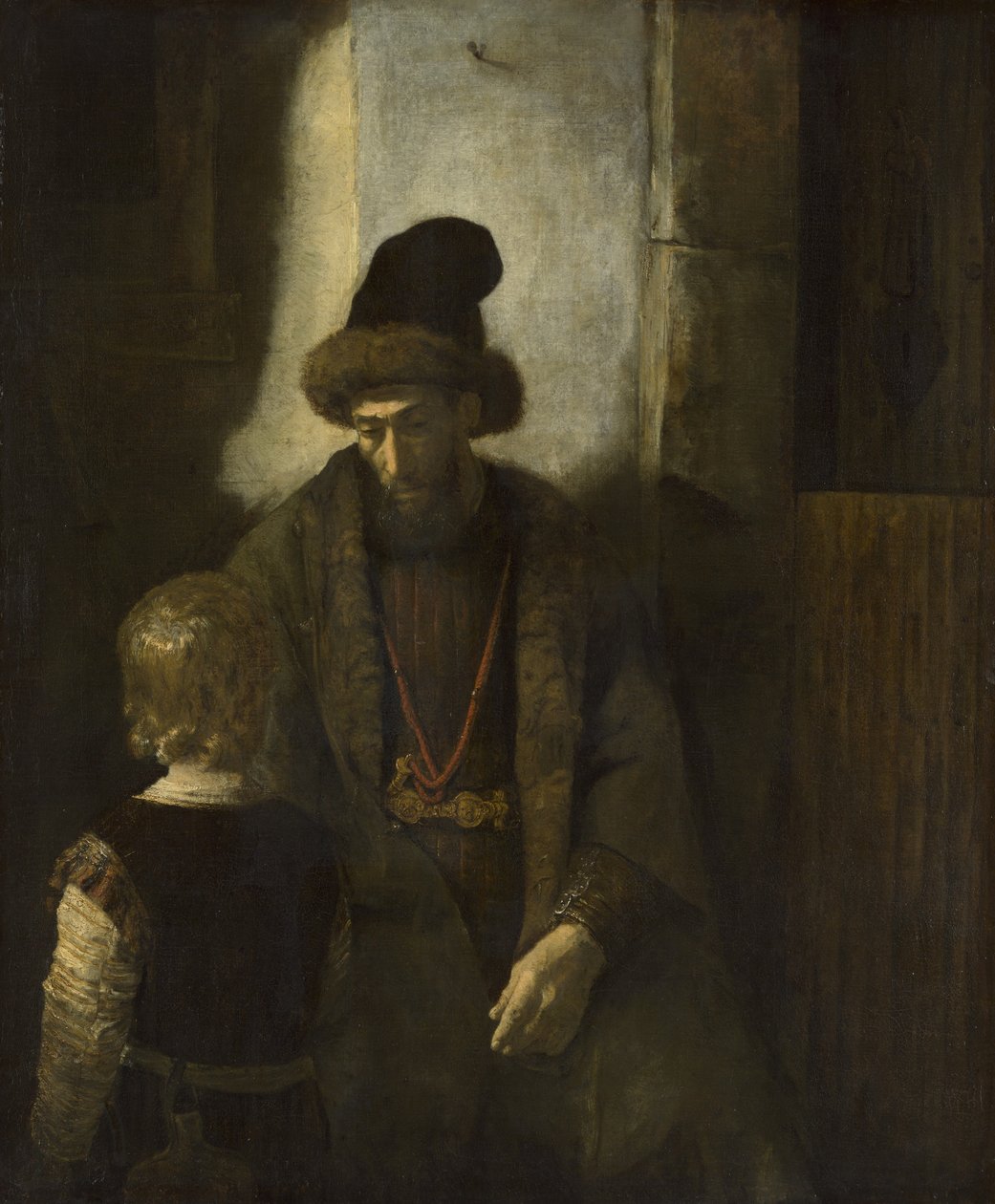 Pożegnanie Jakuba z Beniaminem, 1650-60 autorstwa Rembrandt van Rijn