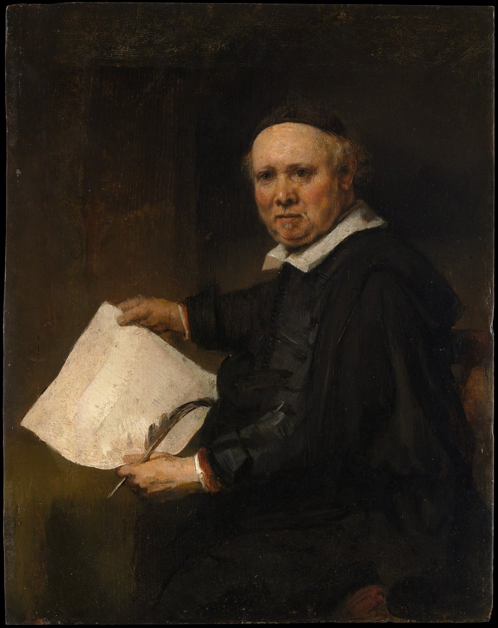 Lieven Willemsz van Coppenol (olej na dębie) autorstwa Rembrandt van Rijn
