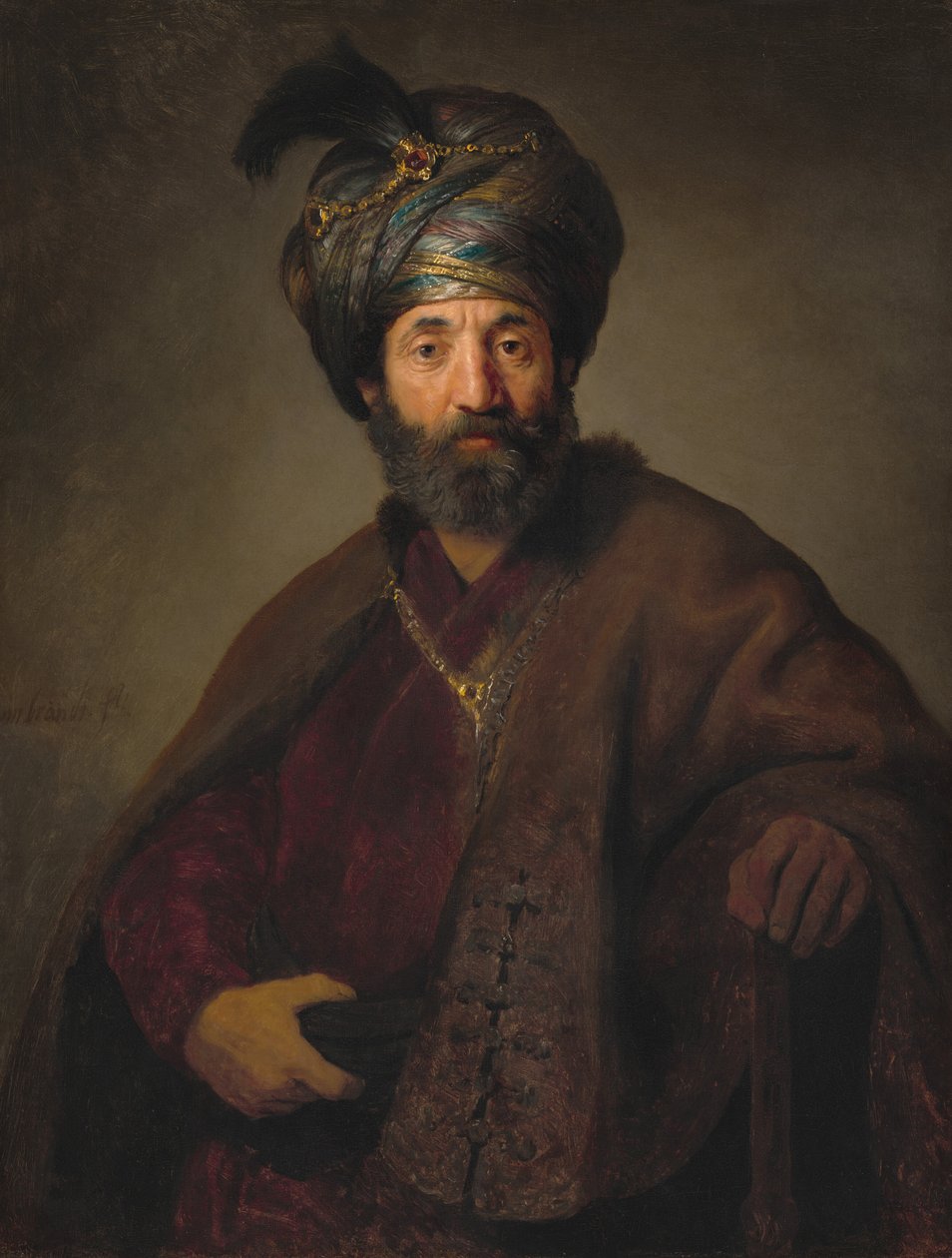 Mężczyzna w stroju orientalnym, ok. 1635 autorstwa Rembrandt Harmensz van Rijn