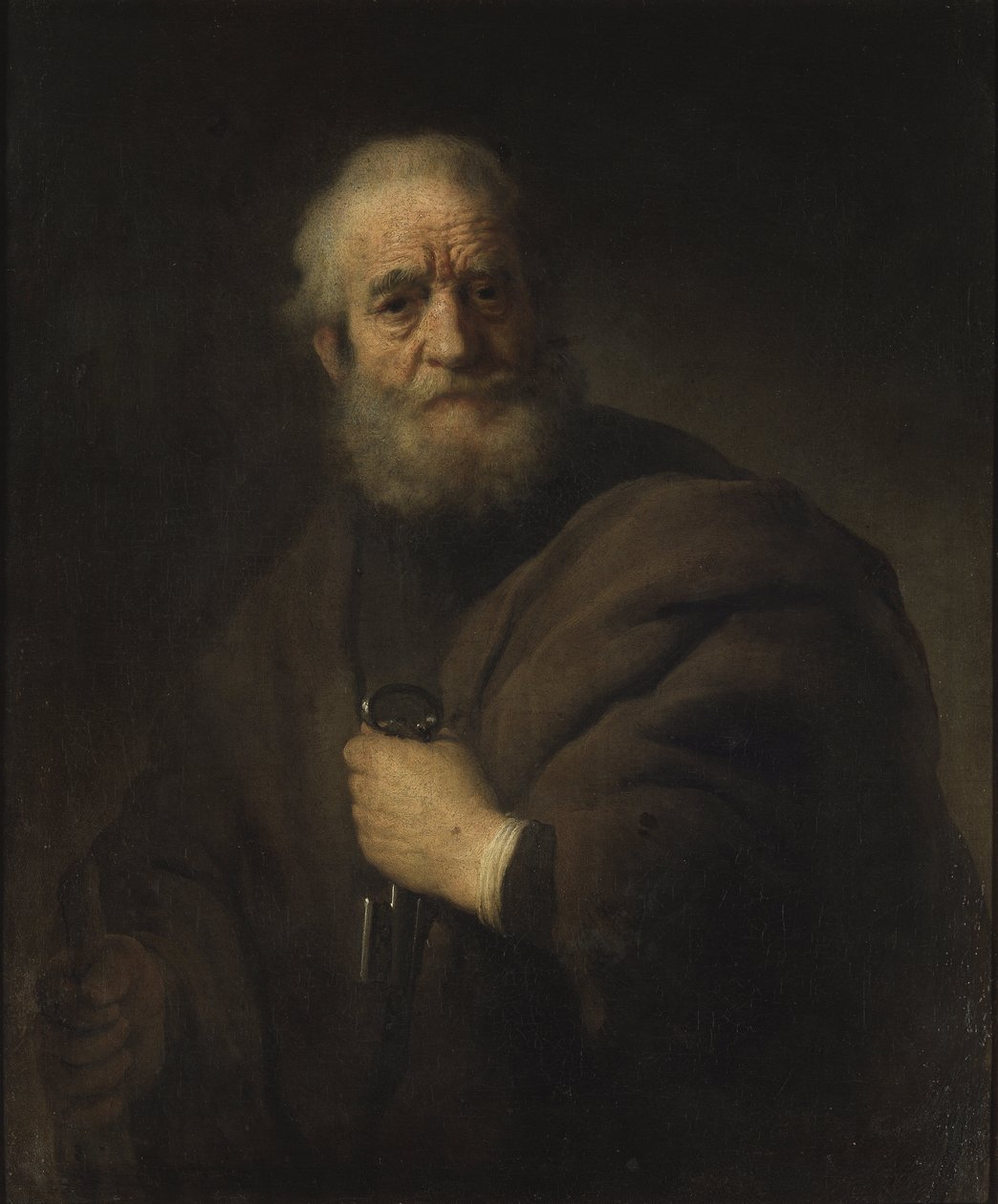 Pierre apotre - Piotr Apostoł, Rembrandt van Rhijn (1606-1669). olej na płótnie autorstwa Rembrandt van Rijn