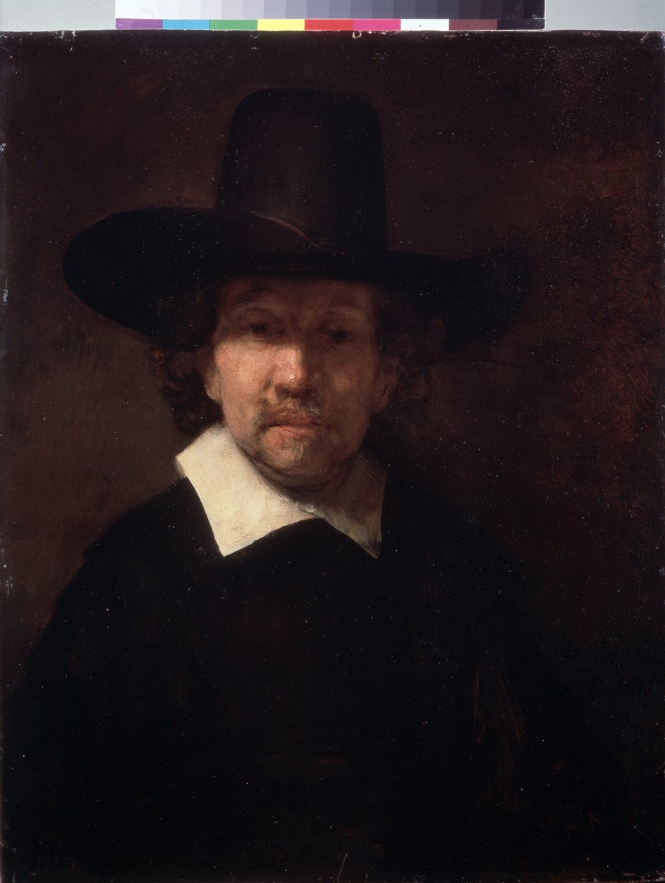 „Portret holenderskiego poety Jeremiasa de Dekkera (lub Deckera) (ok. 1610-1666)” (Portret poety Jeremiasa de Deckera) Obraz Harmenszoon van Rijn dit Rembrandt (1606-1669) 1666 Wymiary 71x56 cm Muzeum „Ermitaż w Sankt Petersburgu” autorstwa Rembrandt Harmensz. van Rijn