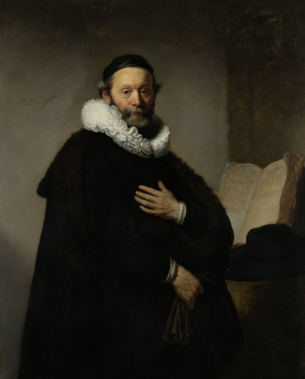 Portret Johannesa Wtenbogaerta autorstwa Rembrandt van Rijn