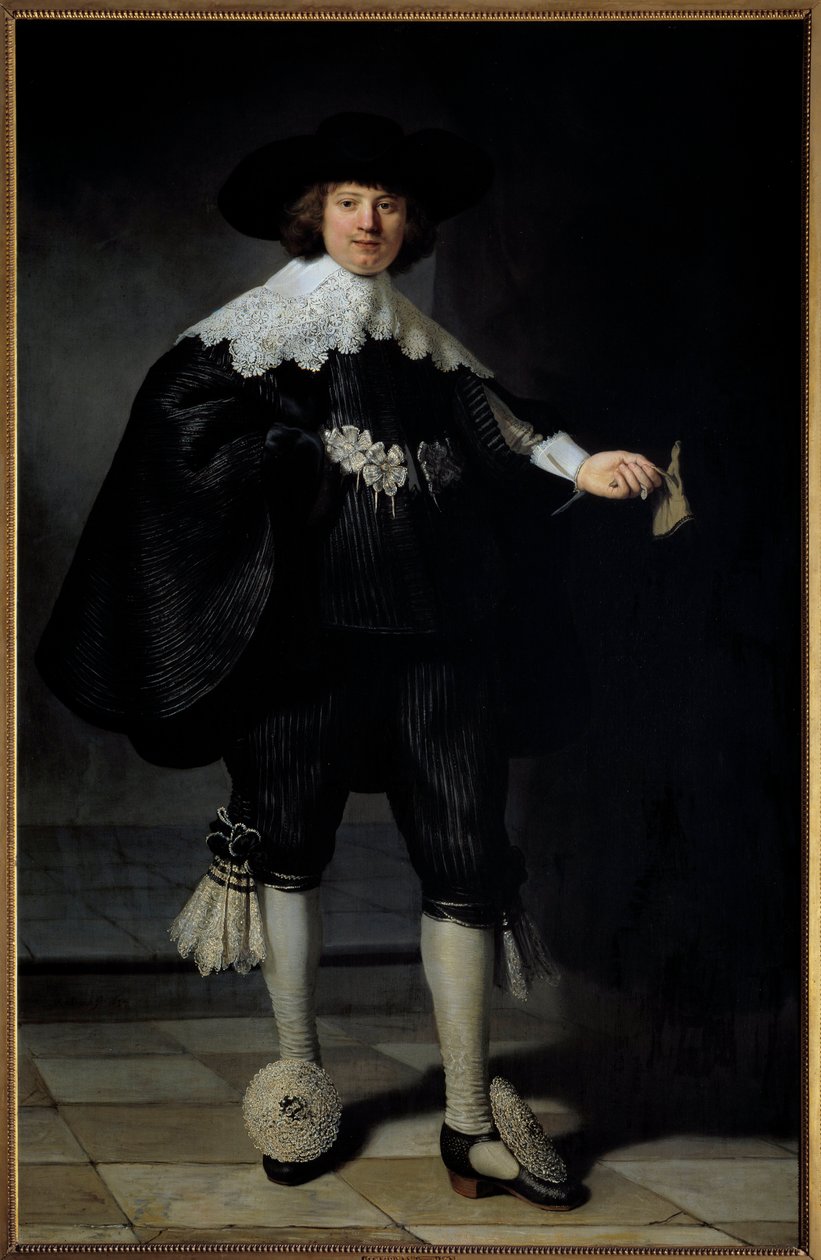 Portret Maertensa Soolmansa Obraz Harmensza Van Rijna Rembrandta (1606-1669) 1634 Ze zbiorów prywatnych - Portret Maertensa Soolmansa. Obraz Harmensza Van Rijna Rembrandta (1606-1669) autorstwa Rembrandt van Rijn