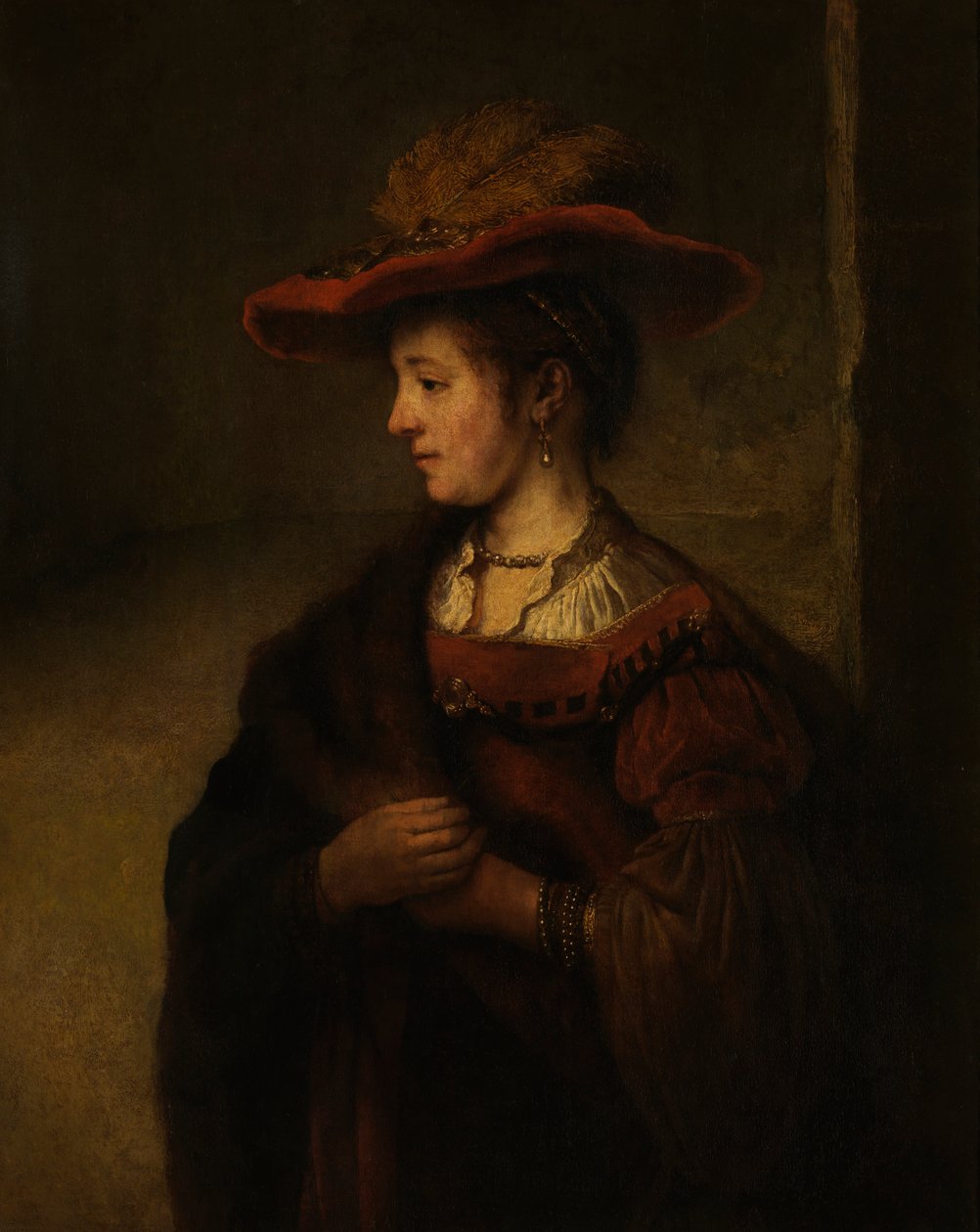 Portret Saskii van Uylenburgh (olej na płótnie) autorstwa Rembrandt Harmensz. van Rijn