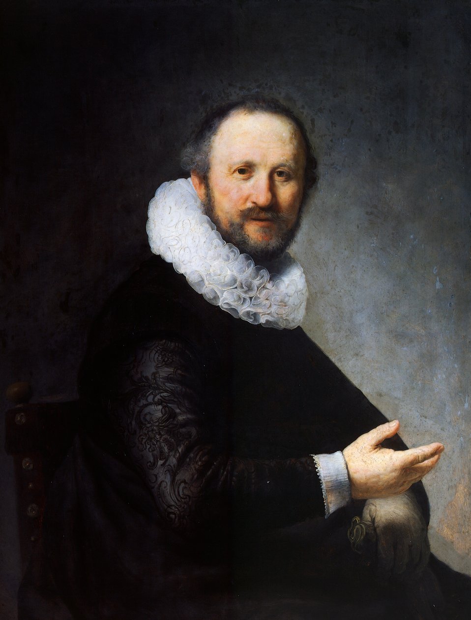 Portret siedzącego mężczyzny autorstwa Rembrandt Harmensz. van Rijn