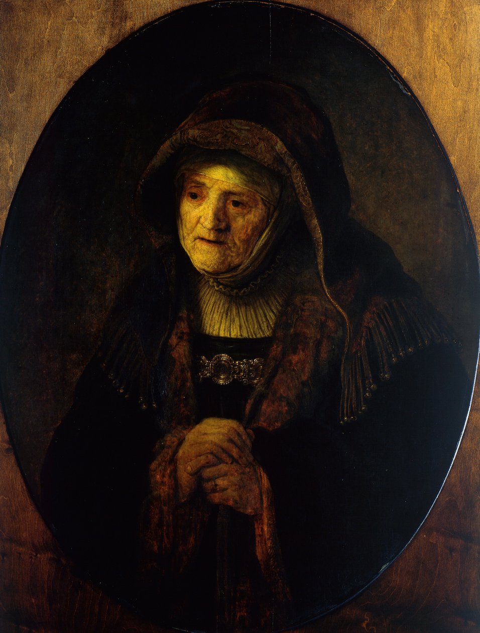Prorokini Hannah (Matka Artysty) autorstwa Rembrandt Harmensz. van Rijn