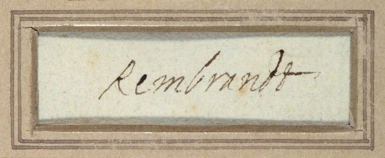 „Rembrandt” (tusz na papierze) autorstwa Rembrandt Harmensz. van Rijn