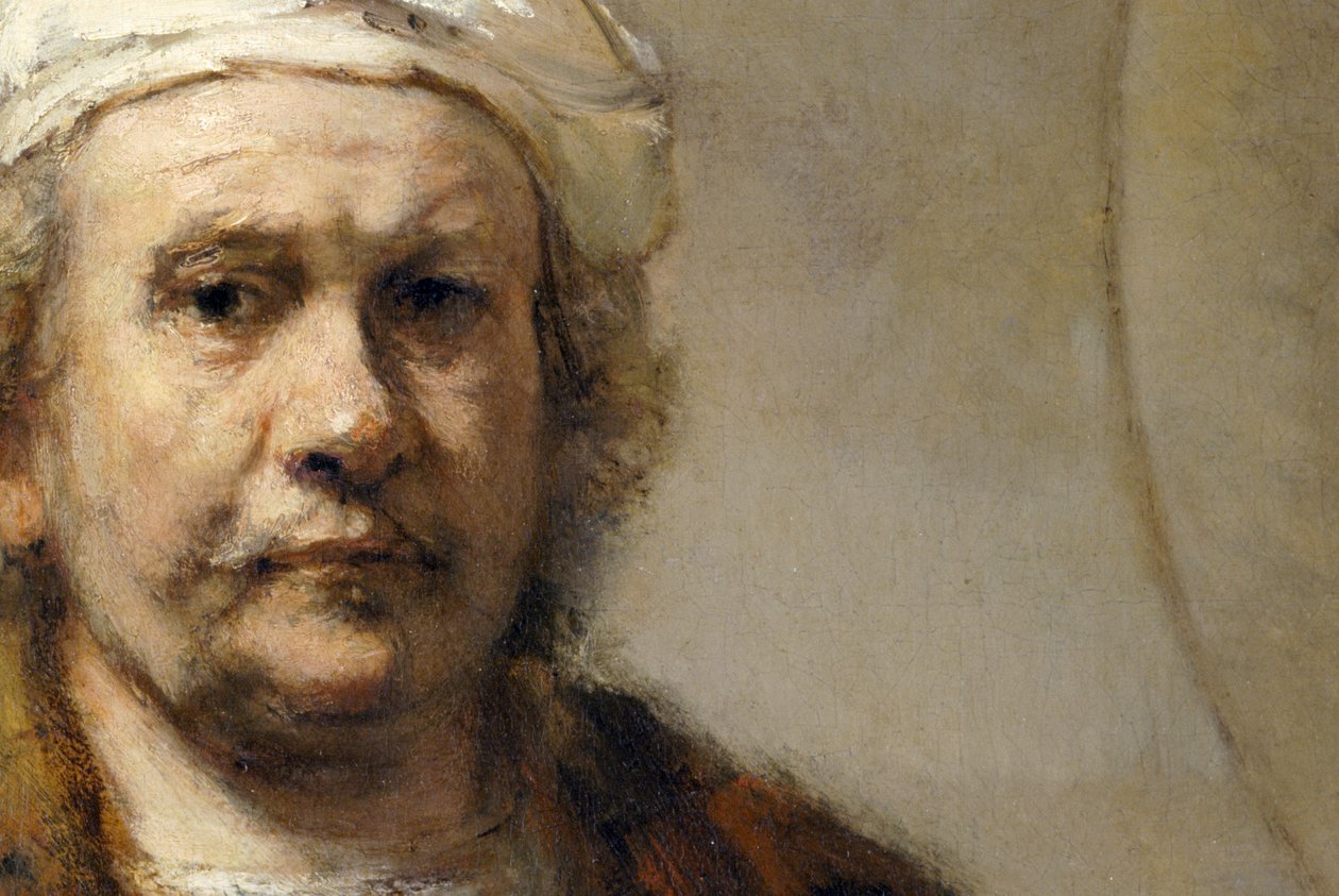 Rembrandt - Autoportret (fragment) autorstwa Rembrandt Harmensz. van Rijn
