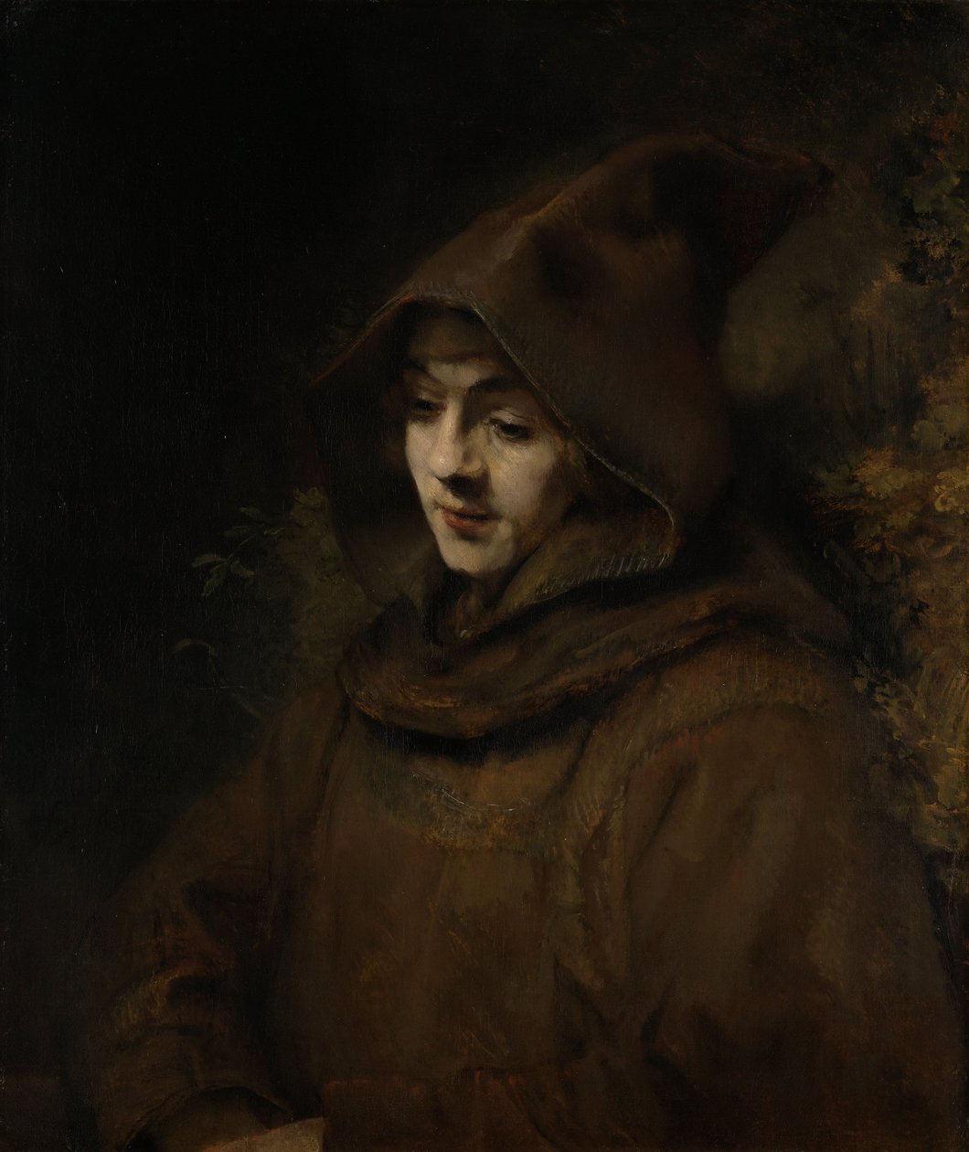 Syn Rembrandta Tytus w habicie mnicha autorstwa Rembrandt van Rijn