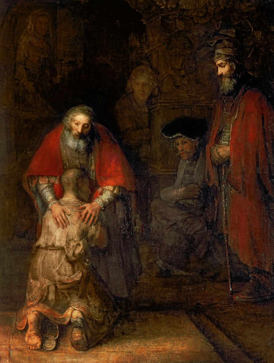 Powrót syna marnotrawnego, ok. 1668-69 (olej na płótnie) autorstwa Rembrandt van Rijn