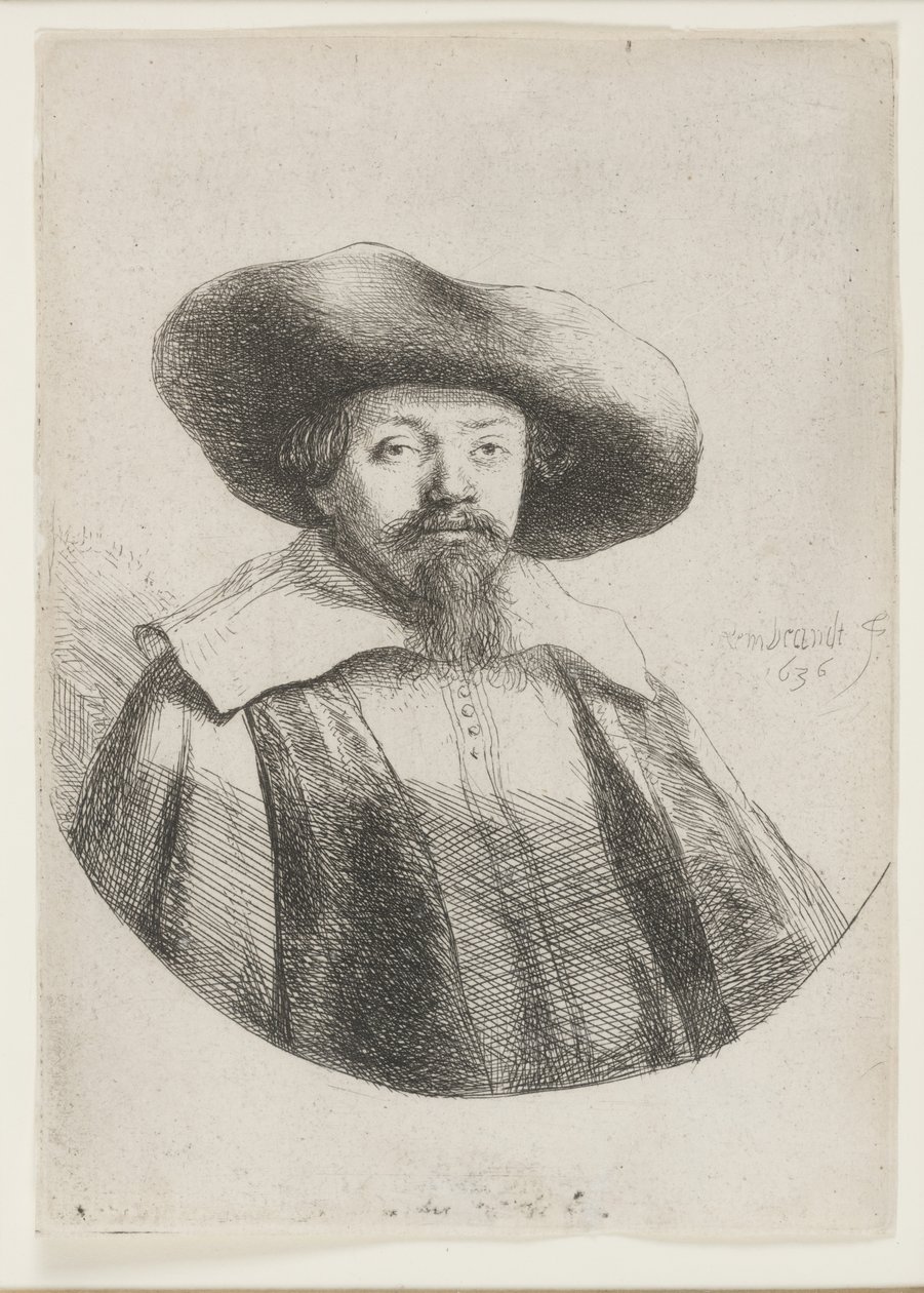 Samuel Manasseh Ben Israel, żydowski autor autorstwa Rembrandt van Rijn
